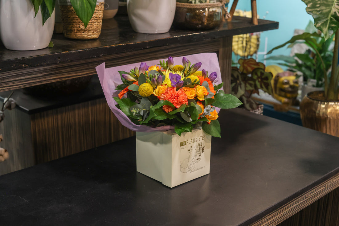 Coffret florale multicolore