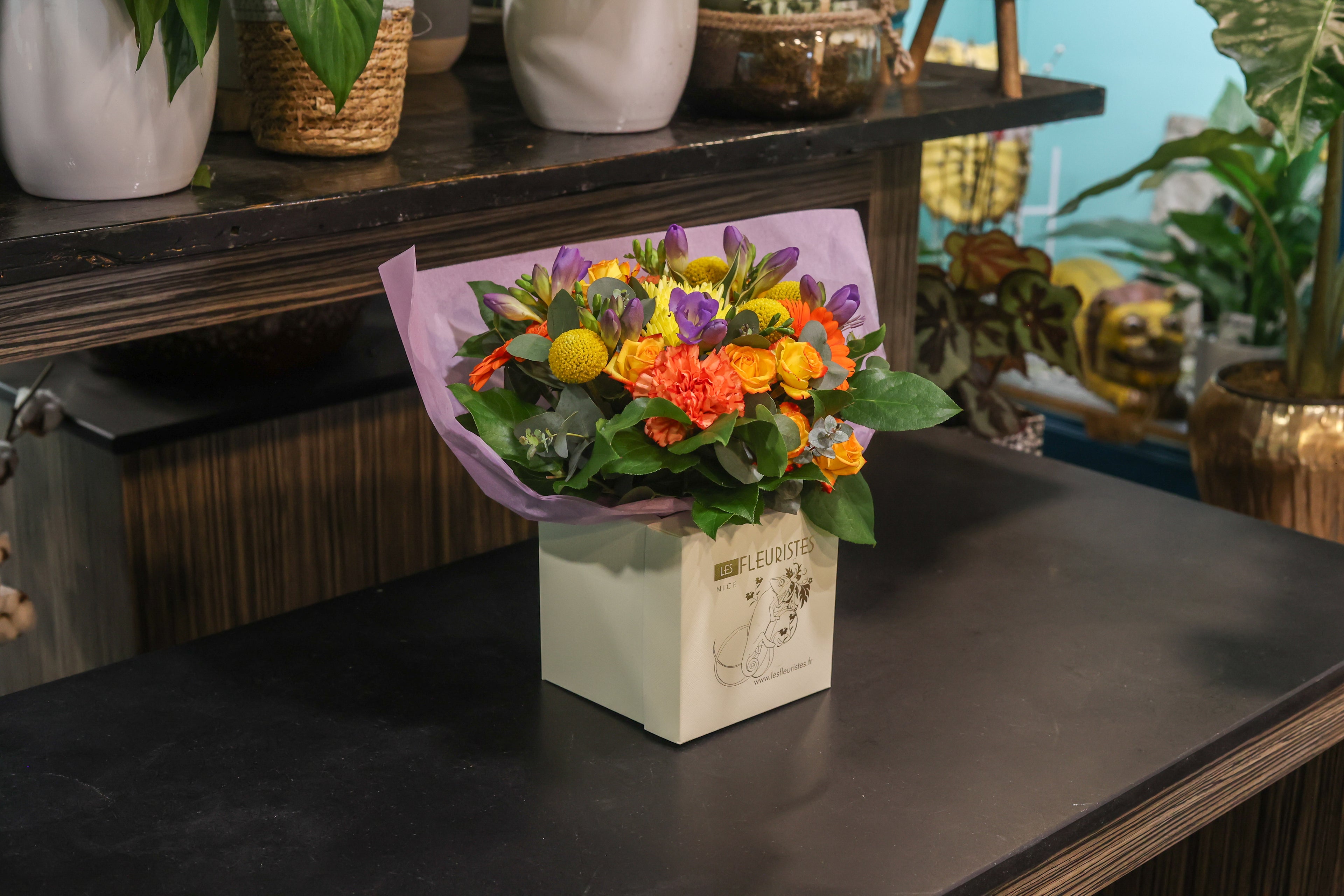 Coffret florale multicolore