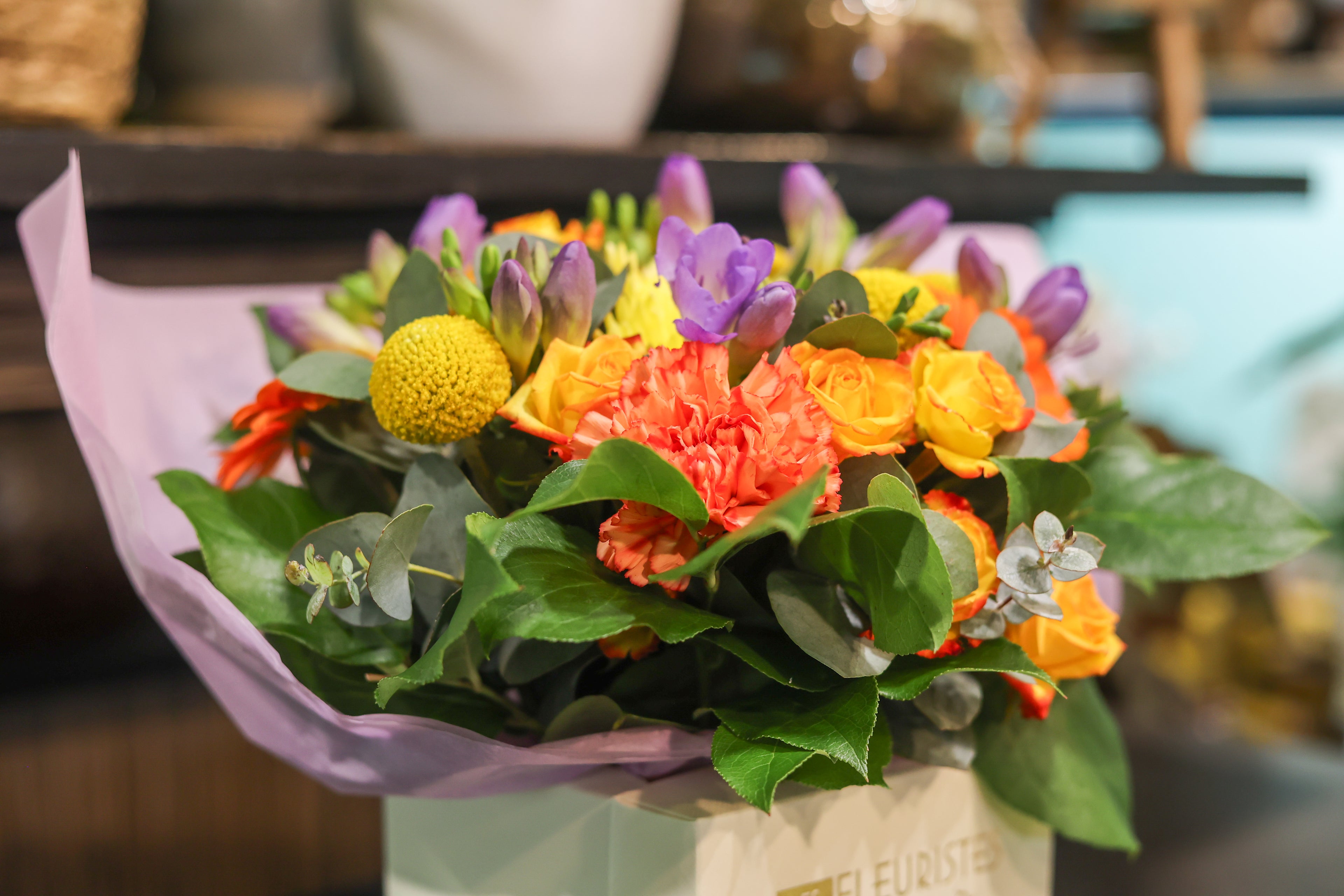 Coffret florale multicolore