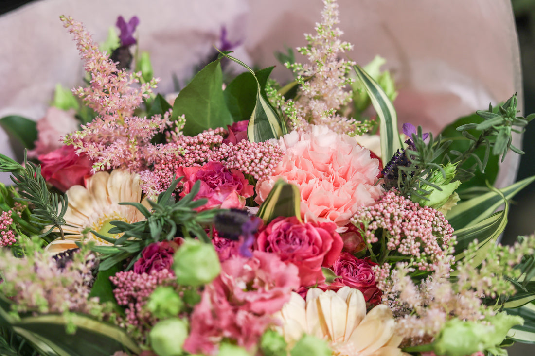 Coffret florale rose