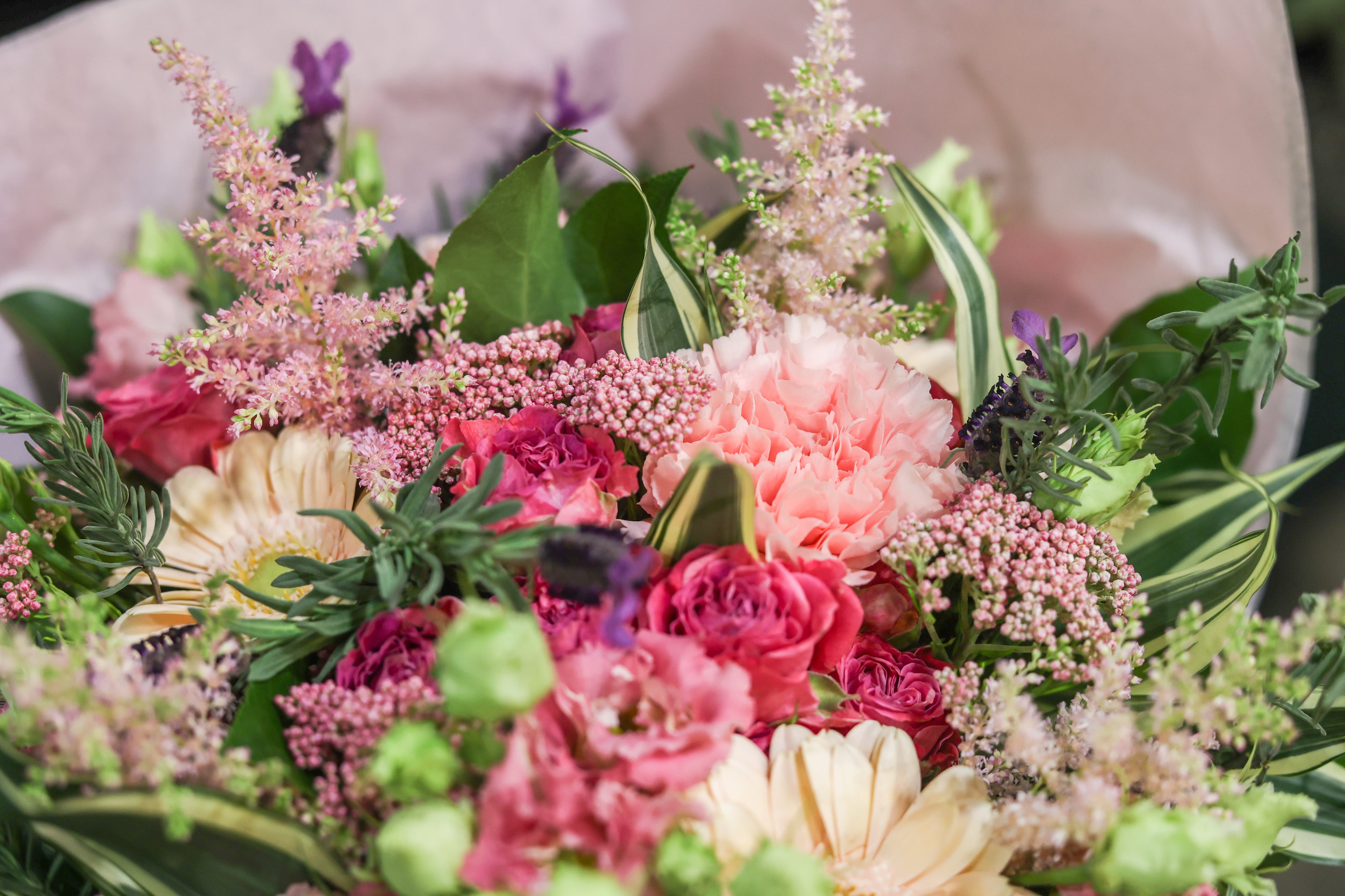 Coffret florale rose