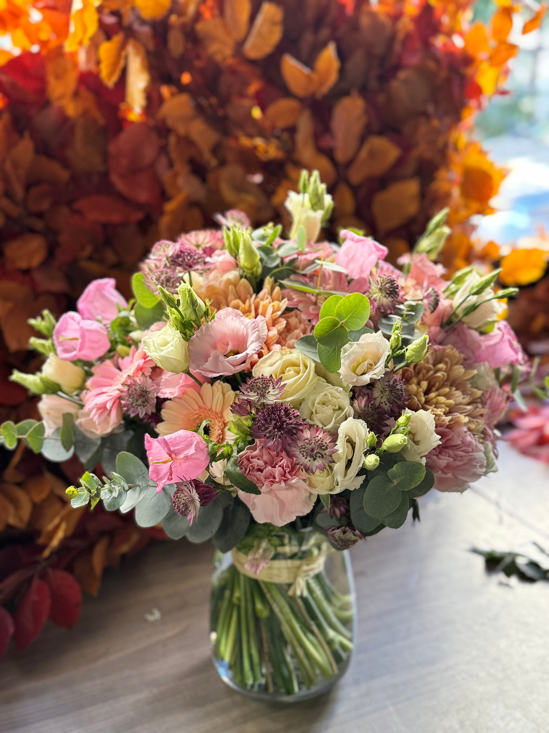 Bouquet automnale et son vase