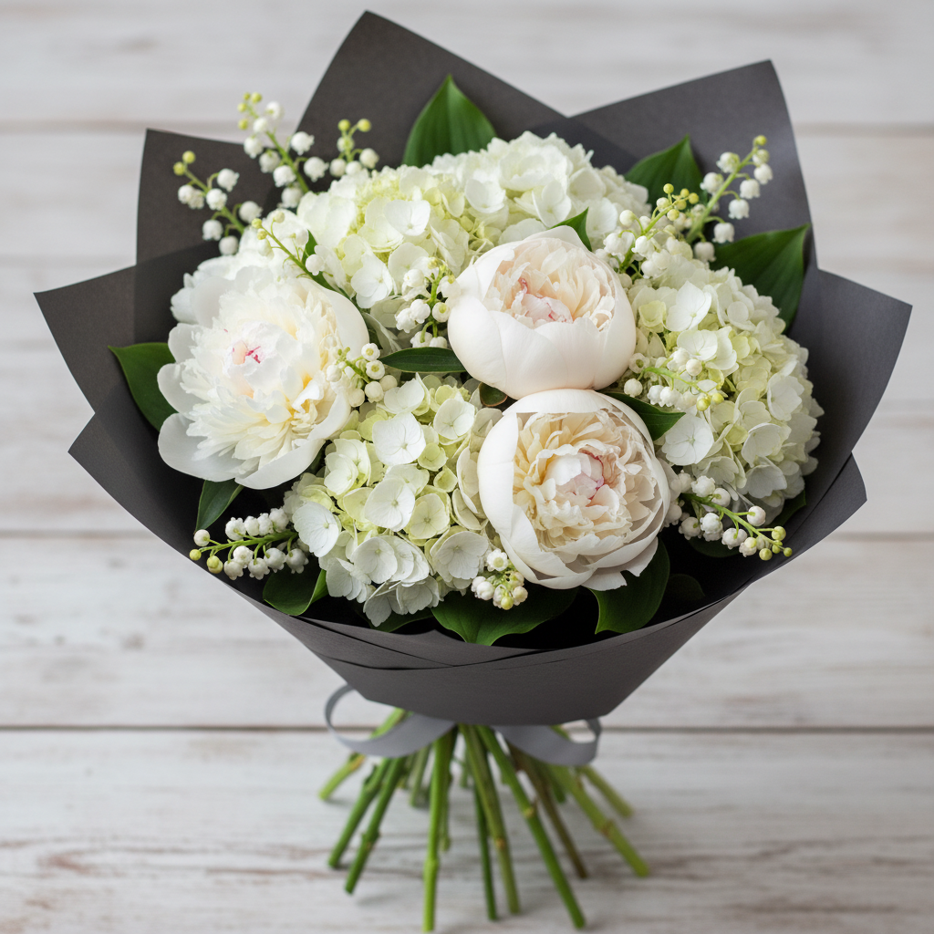 Bouquet de fleurs blanches